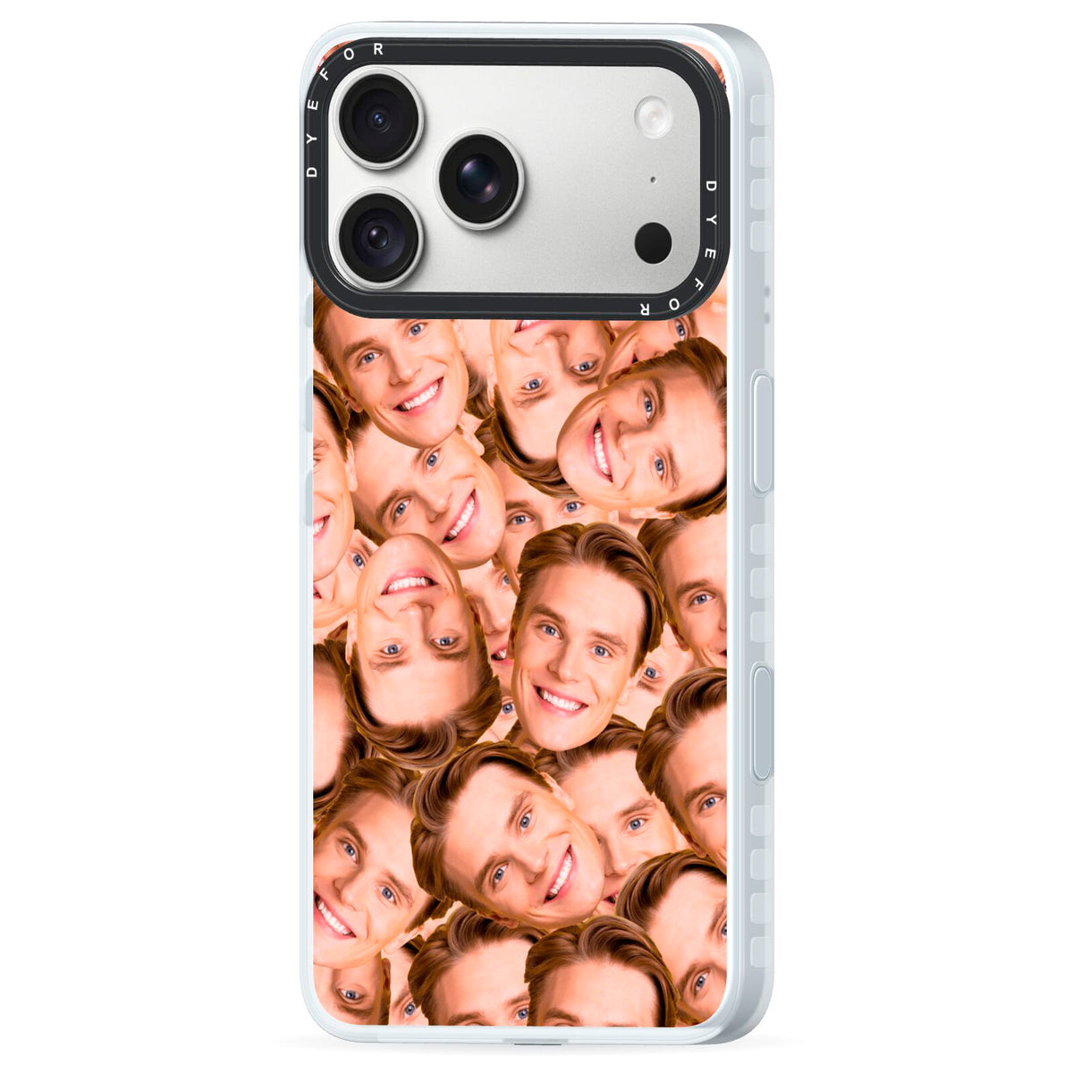 Face iPhone 18 Pro Black Impact Pre order Case Side Angle on Silver phone