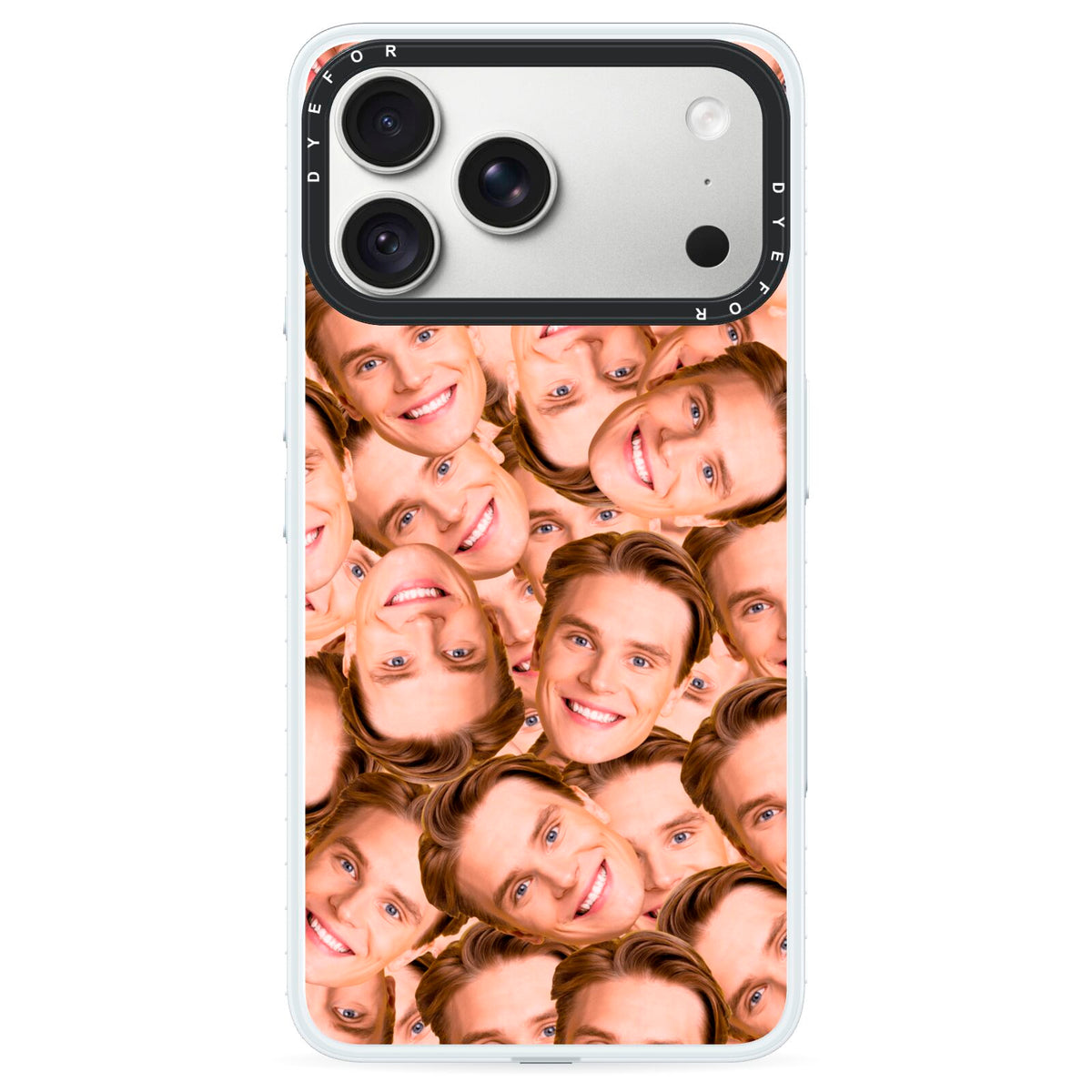 Face iPhone 18 Pro Black Impact Pre order Case on Silver phone