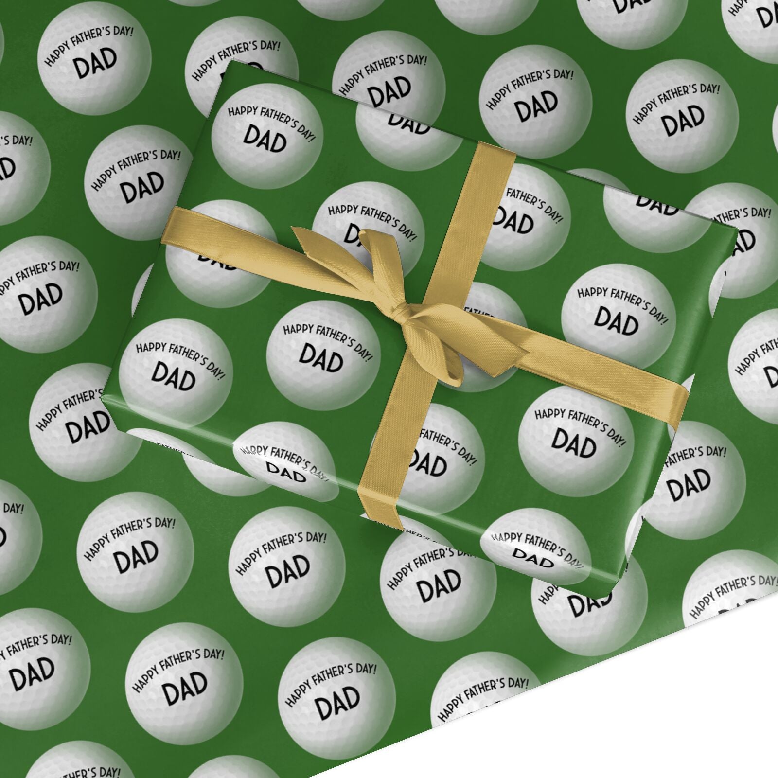 Fathers Day Golf Ball Custom Wrapping Paper