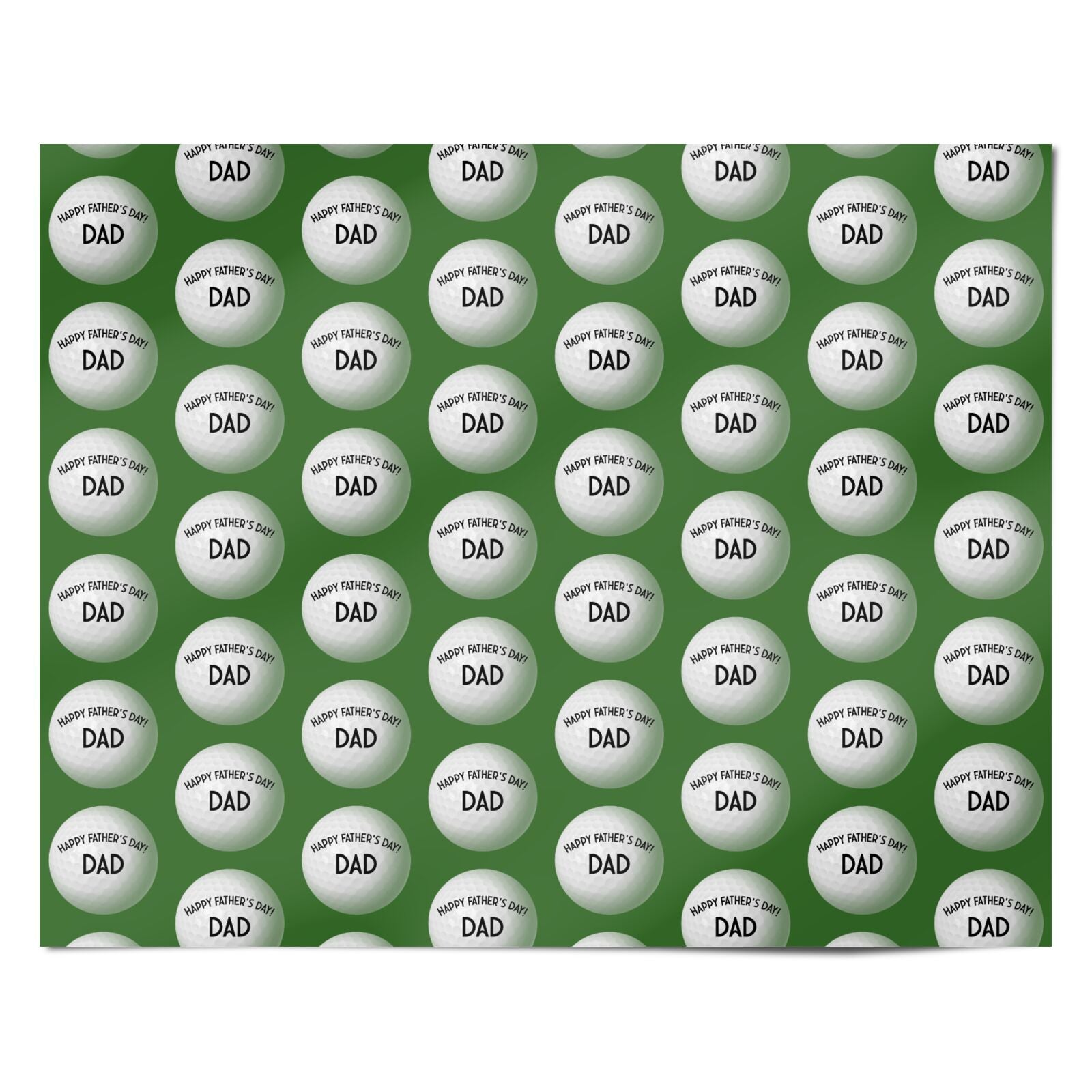 Fathers Day Golf Ball Personalised Wrapping Paper Alternative
