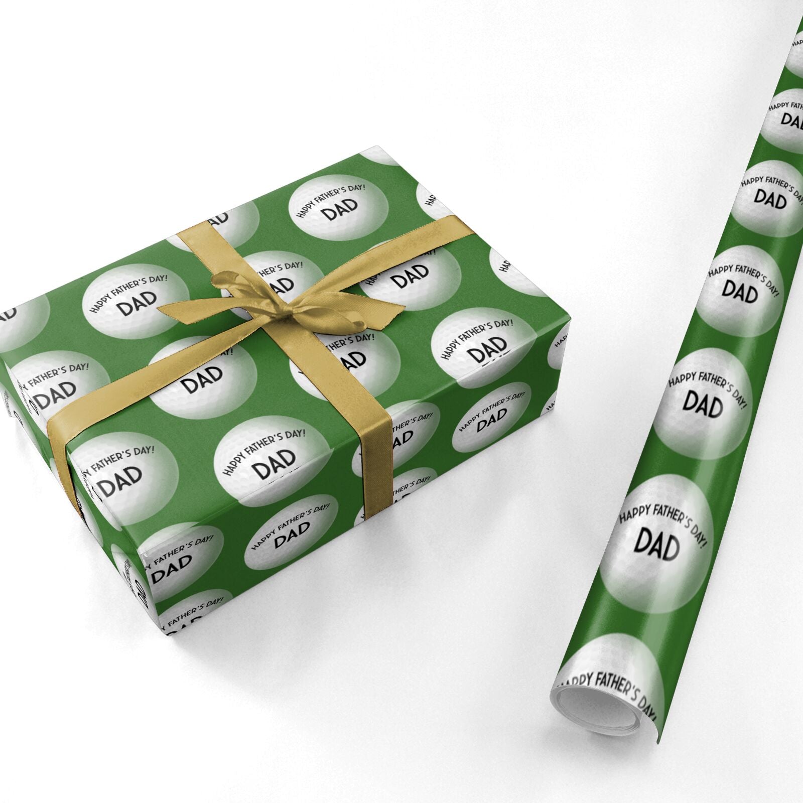 Fathers Day Golf Ball Personalised Wrapping Paper