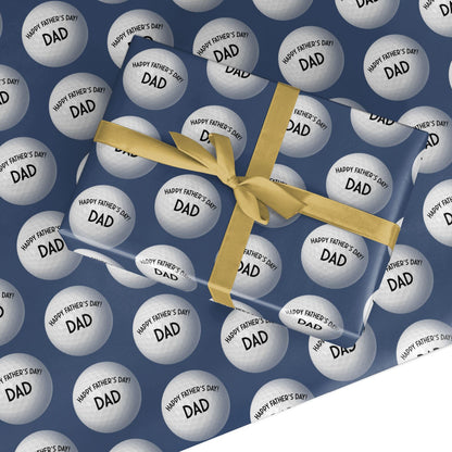 Fathers Day Golf Custom Wrapping Paper