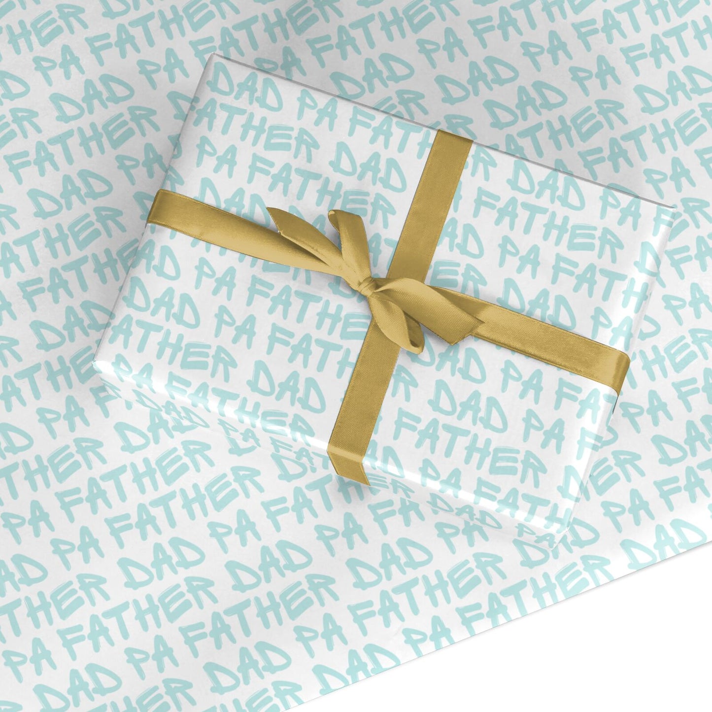 Fathers Day Text Custom Wrapping Paper