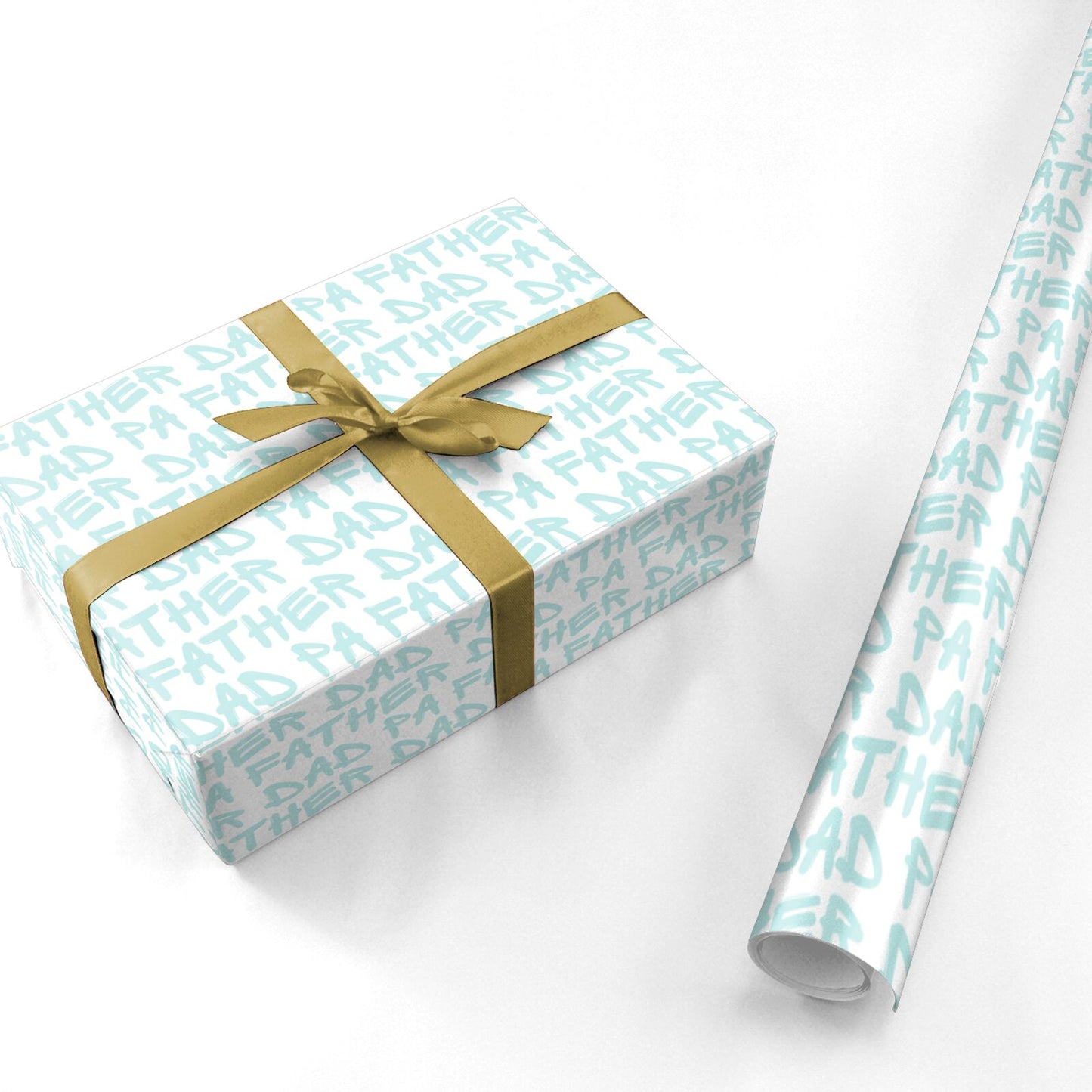 Fathers Day Text Personalised Wrapping Paper