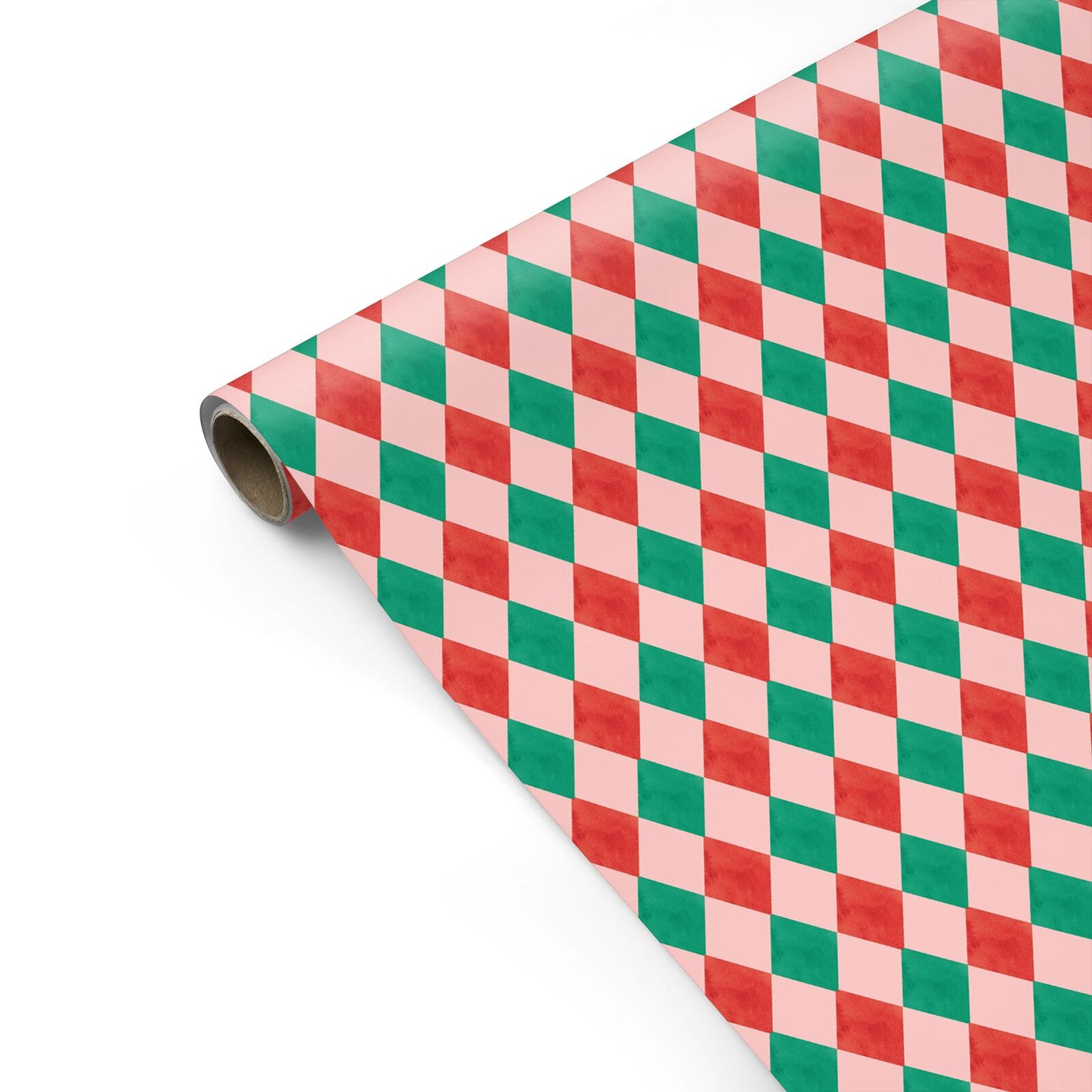 Festive Harlequin Diamond Personalised Gift Wrap