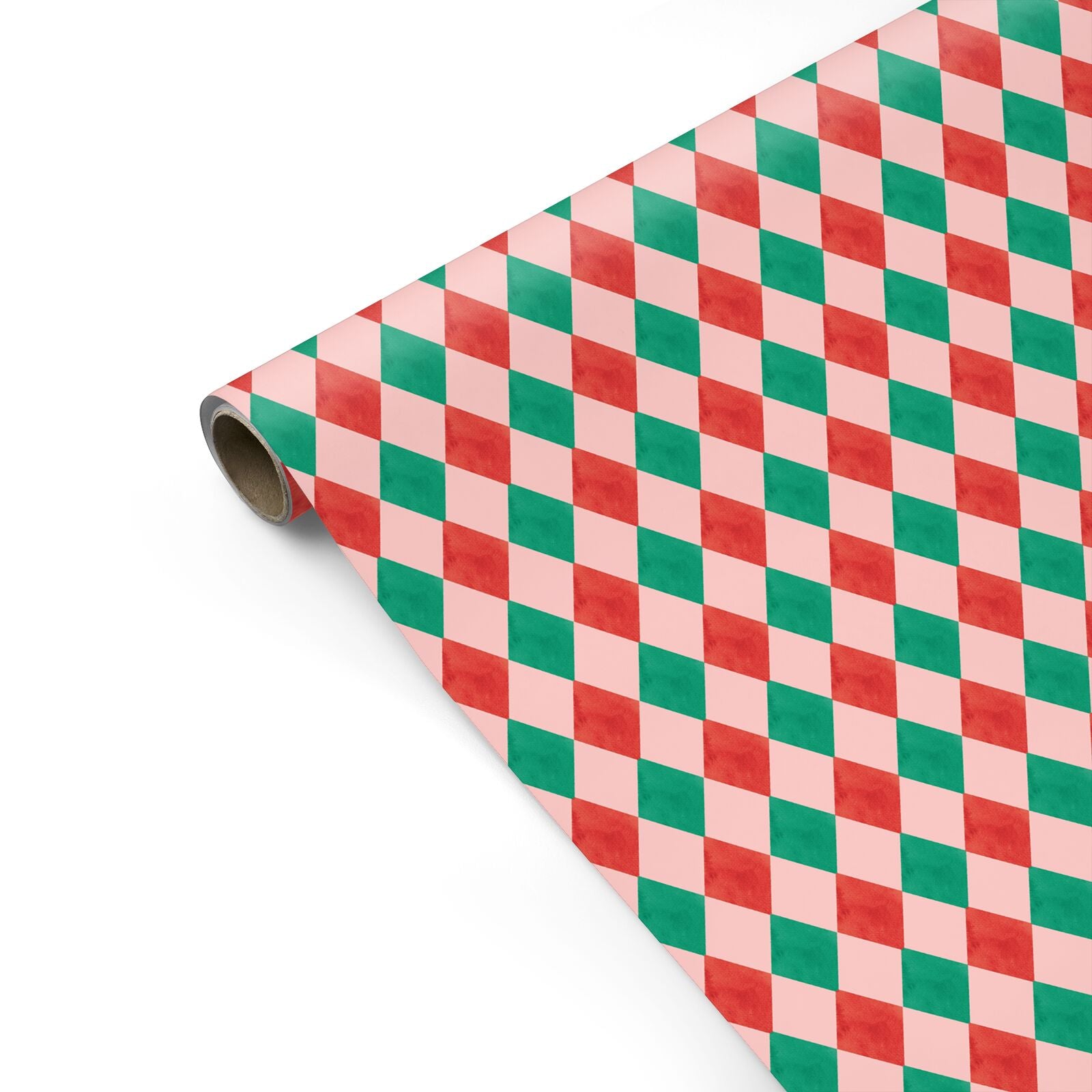 Festive Harlequin Diamond Personalised Gift Wrap