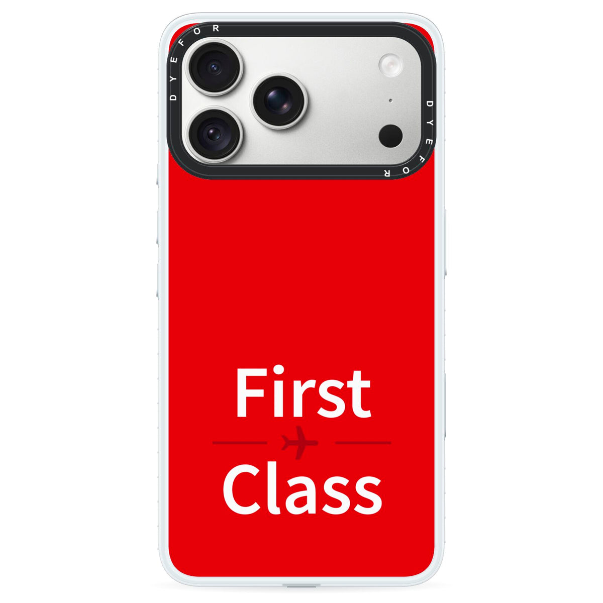 First Class iPhone 18 Pro Black Impact Pre order Case on Silver phone