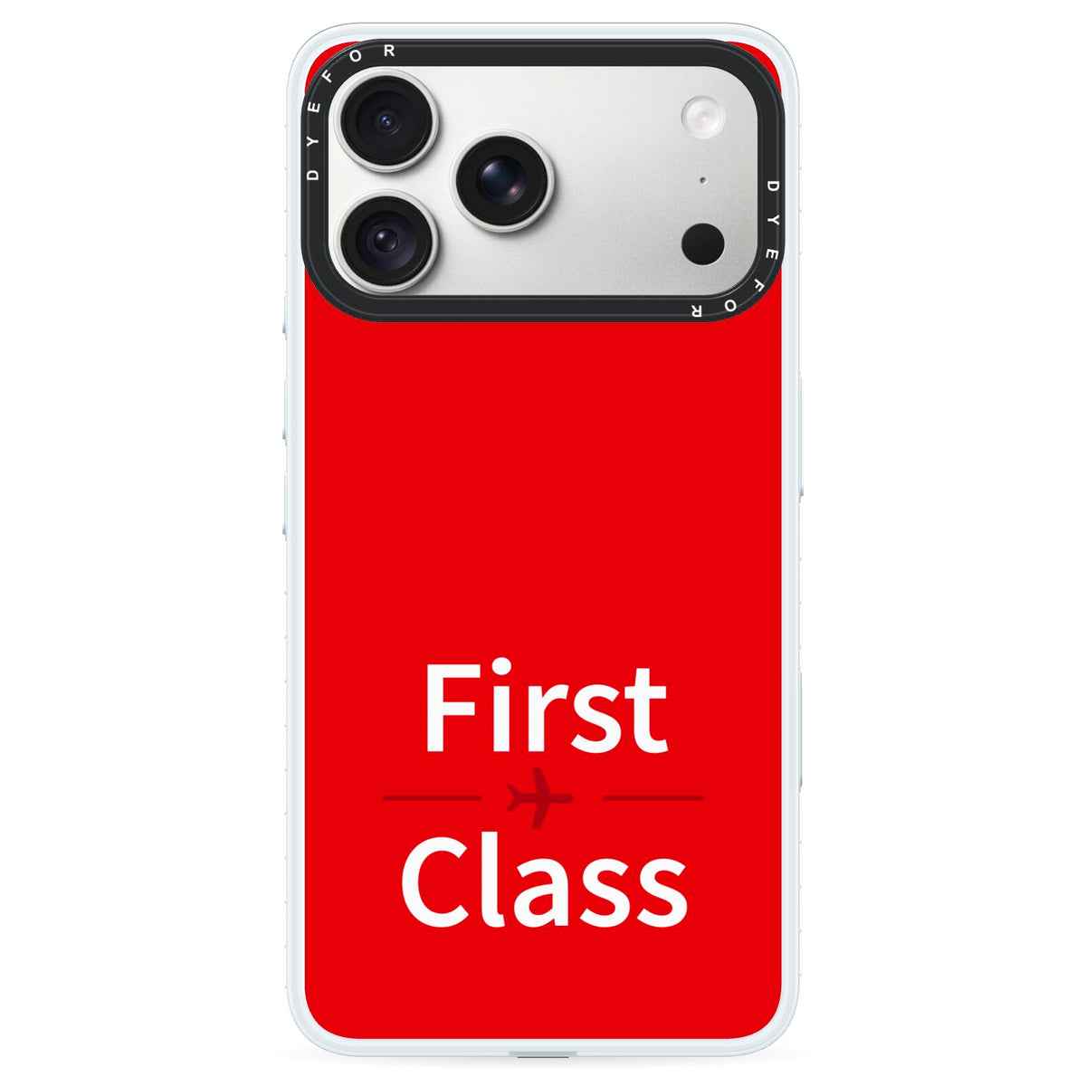 First Class iPhone 18 Pro Max Black Impact Pre order Case on Silver phone