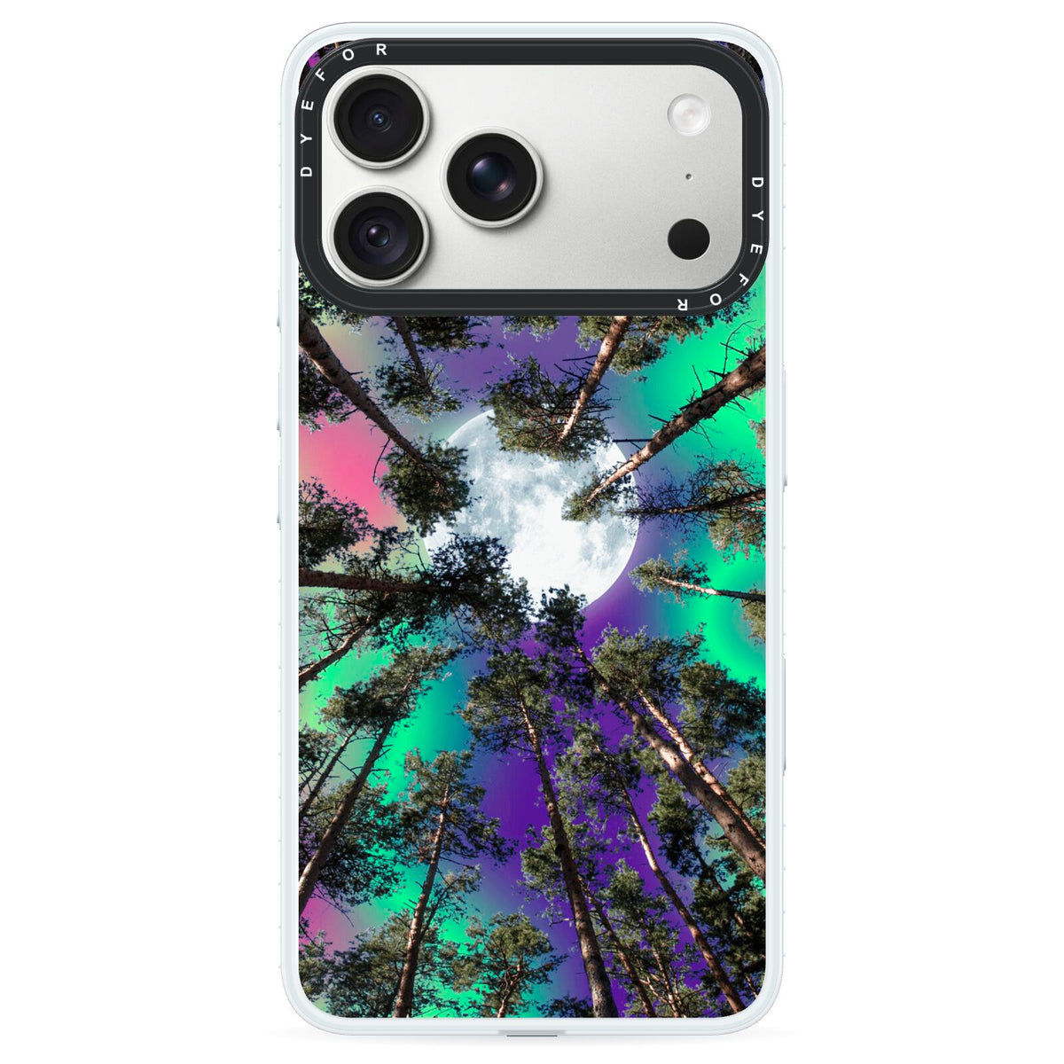 Forest Moon iPhone 18 Pro Max Black Impact Pre order Case on Silver phone