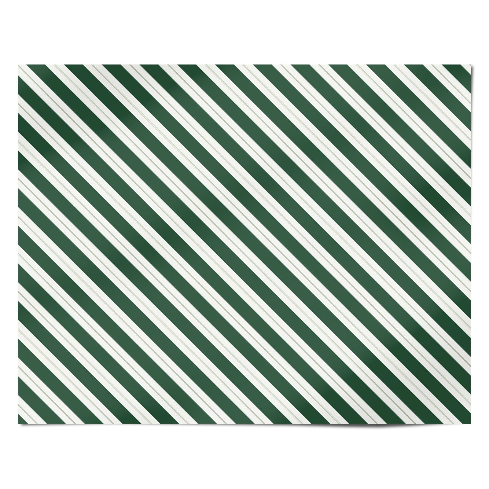 Forest Ribbon Stripe Personalised Wrapping Paper Alternative