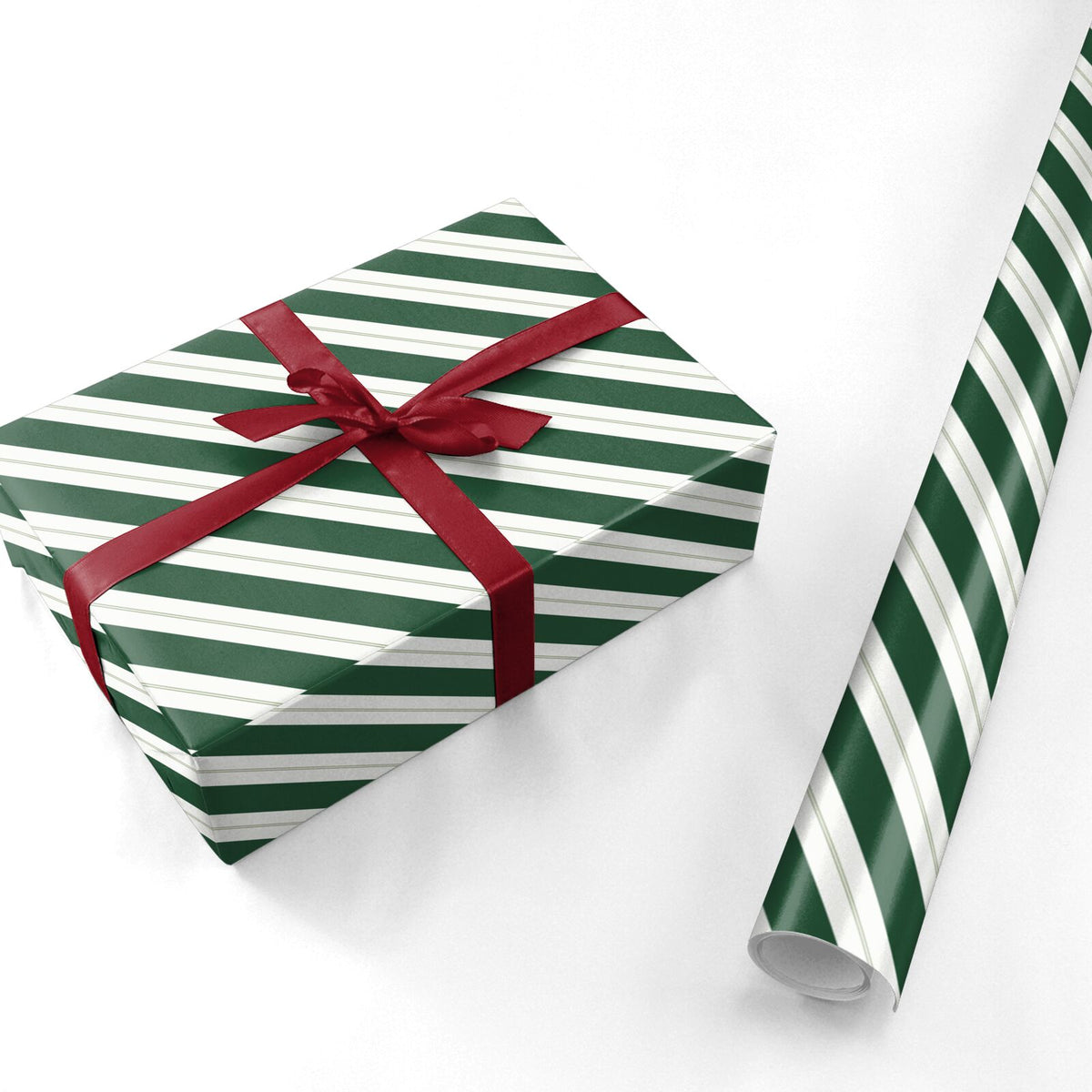 Forest Ribbon Stripe Personalised Wrapping Paper