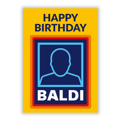 Funny Baldi Birthday A5 Flat Greetings Card