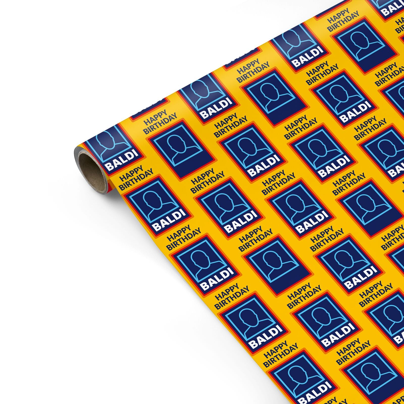 Funny Baldi Birthday Personalised Gift Wrap