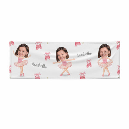 Girls Photo Face Ballerina 6x2 Banner