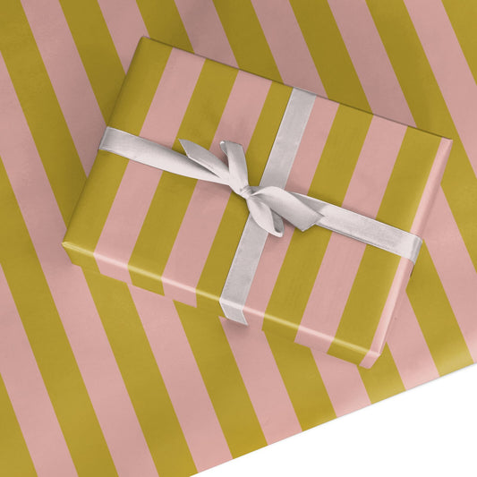 Golden Hour Stripe Custom Wrapping Paper