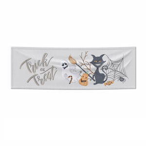 Grinning Cat Halloween Banner