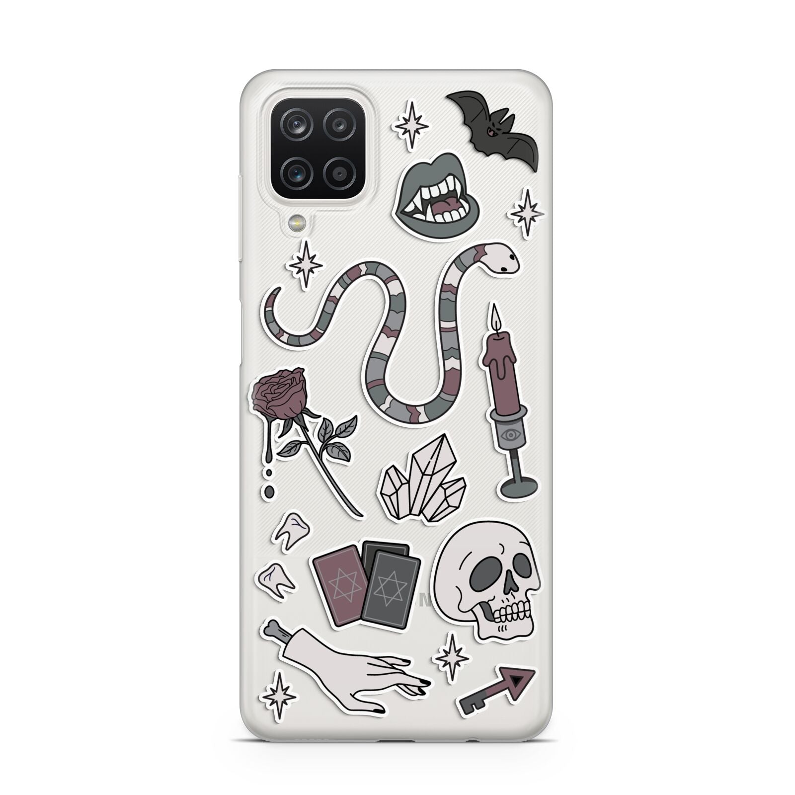 Halloween Spooky Stickers Samsung A12 Case