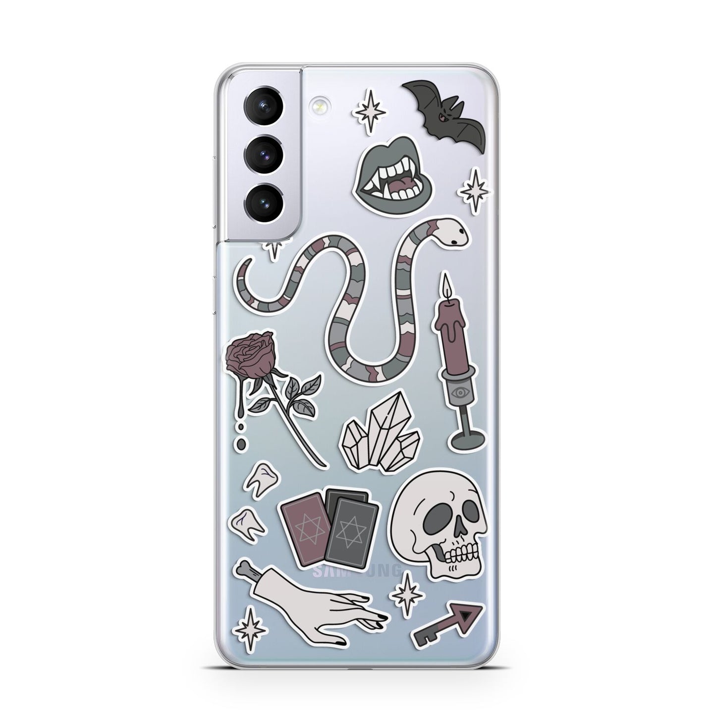 Halloween Spooky Stickers Samsung S21 Plus Case