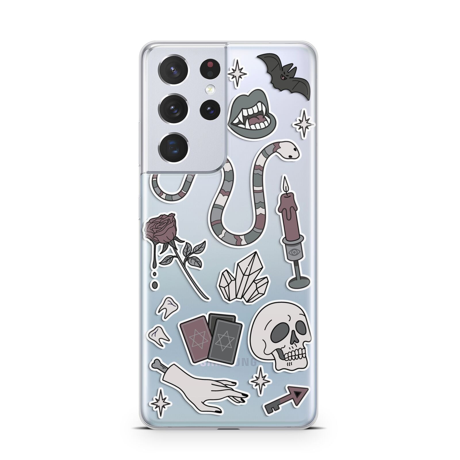 Halloween Spooky Stickers Samsung S21 Ultra Case