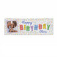 Happy Birthday Personalised Photo Upload 3x1 Paper Banner