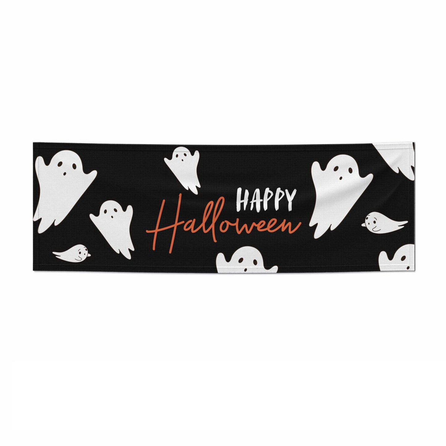 Happy Halloween Ghost Pattern 3x1 Paper Banner