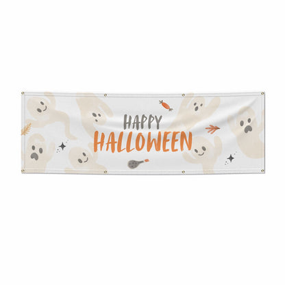 Happy Halloween Ghosts 6x2 Banner