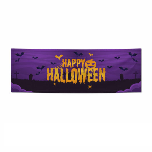 Happy Halloween Orange Text 3x1 Paper Banner