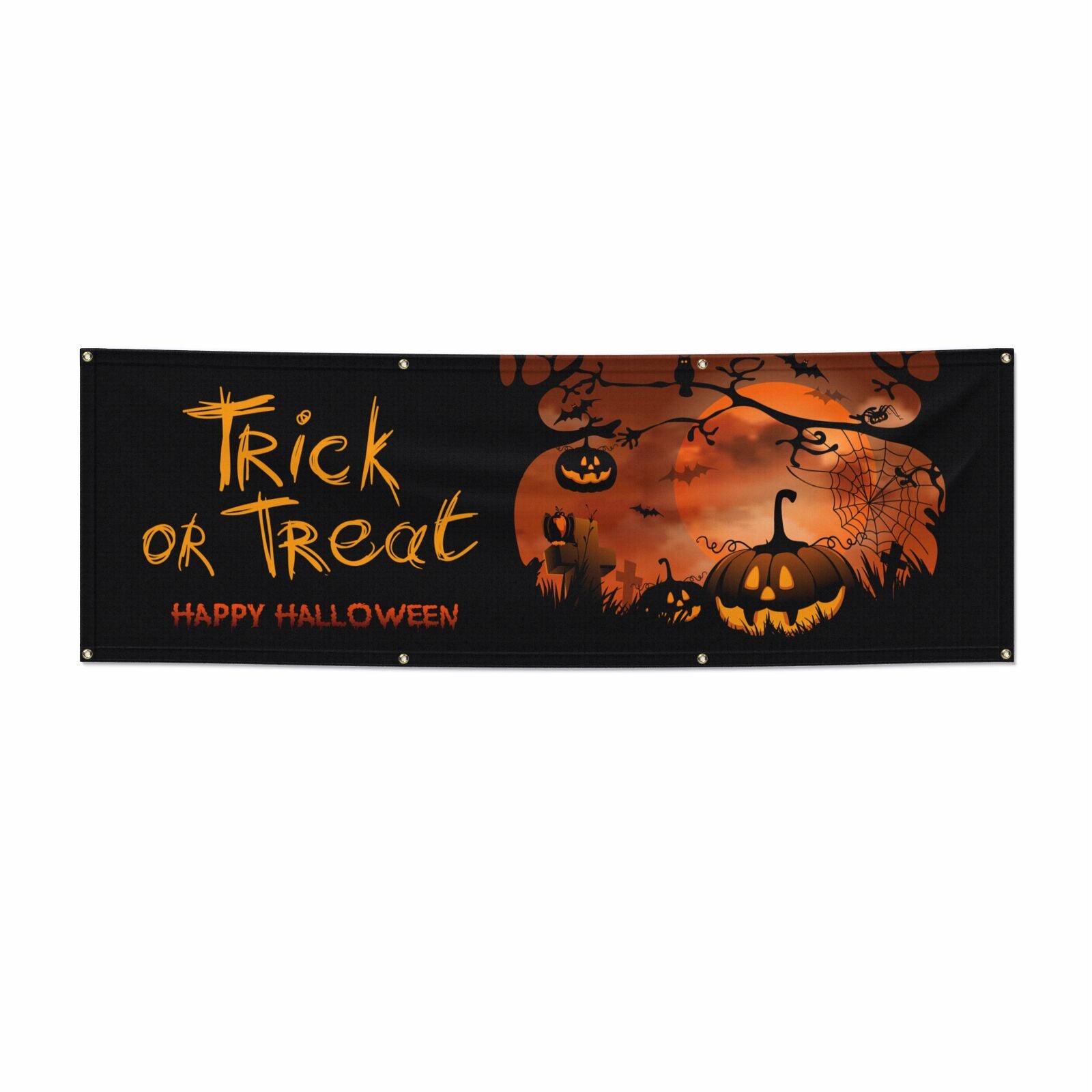 Happy Halloween Trick or Treat 6x2 Banner