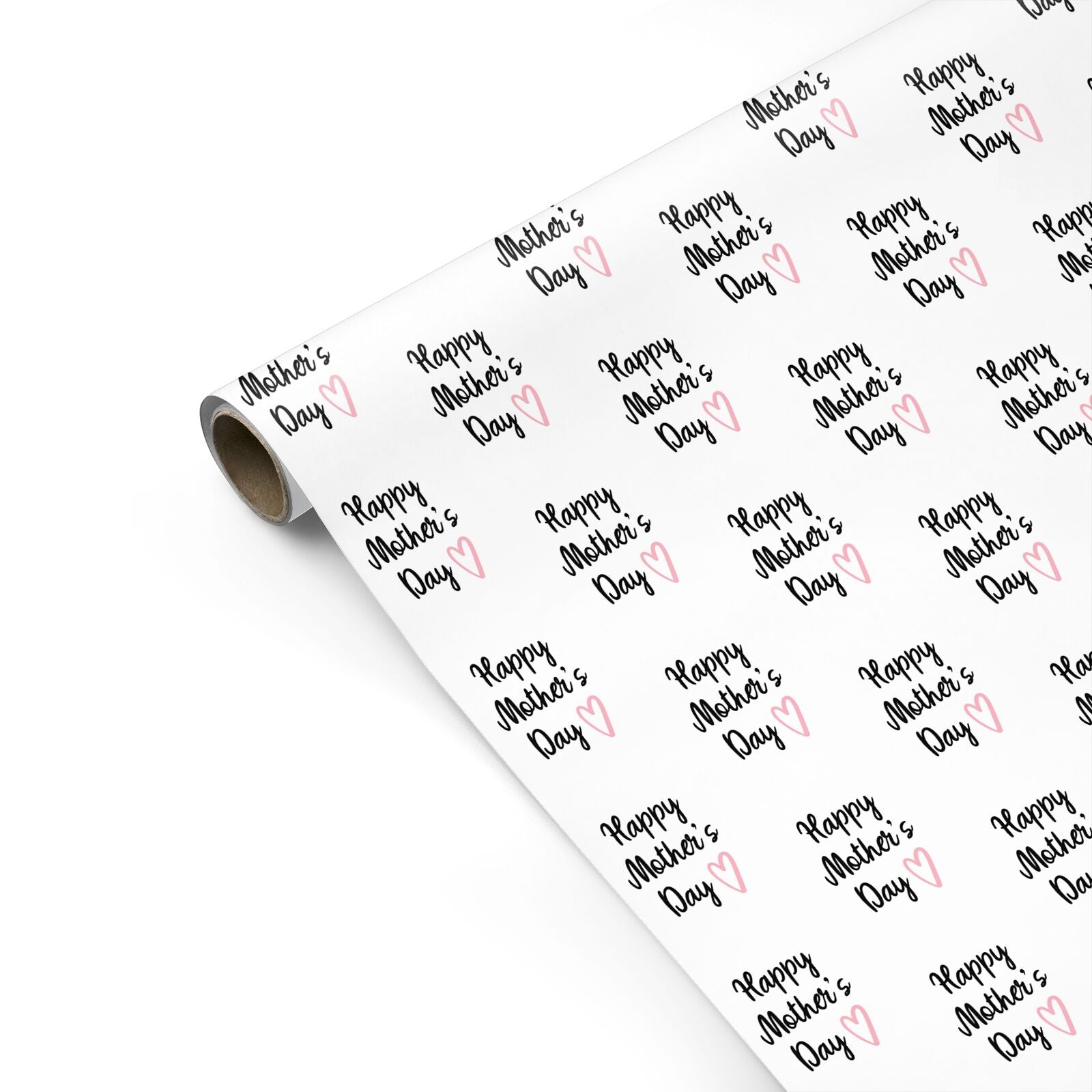 Happy Mothers Day Heart Script Personalised Gift Wrap