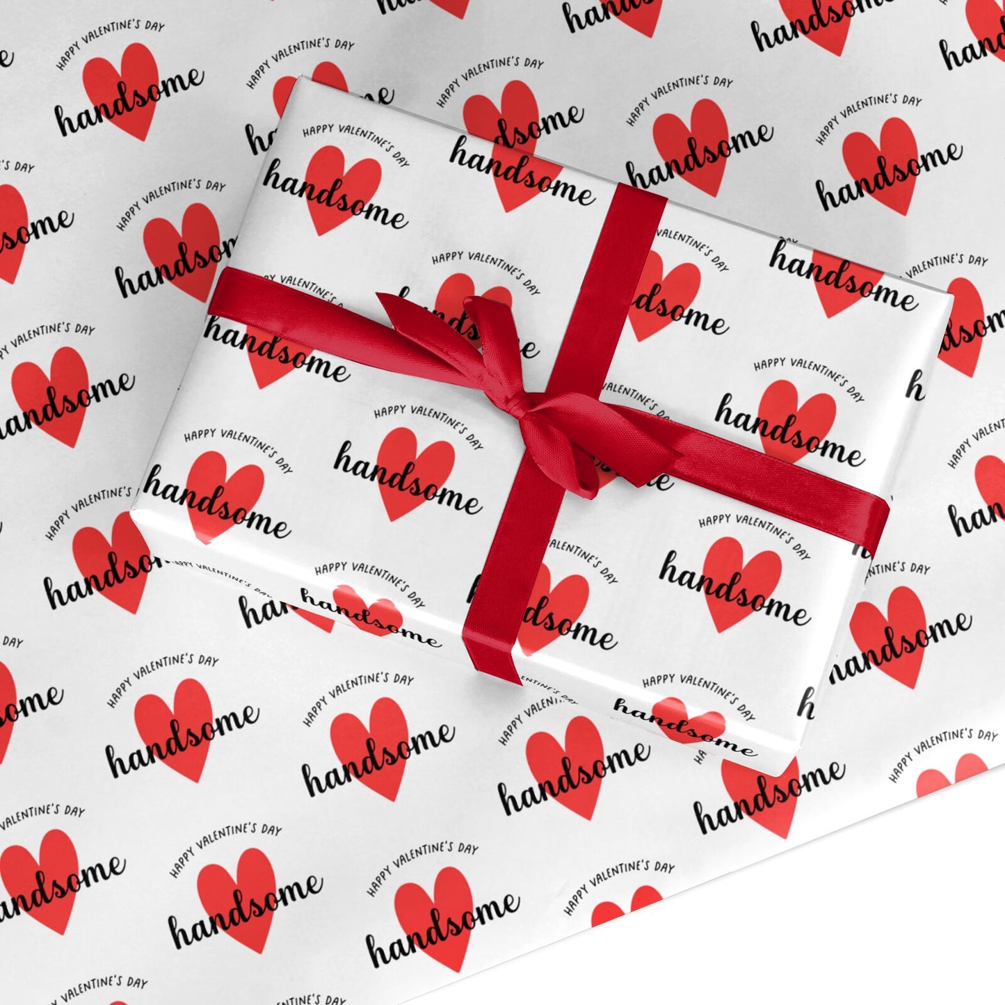 Happy Valentines Day Handsome Custom Wrapping Paper
