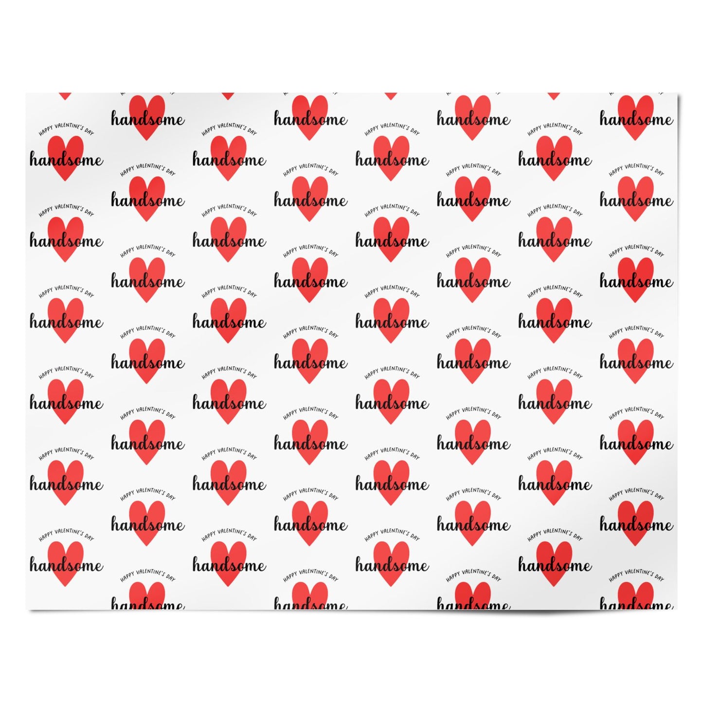 Happy Valentines Day Handsome Personalised Wrapping Paper Alternative