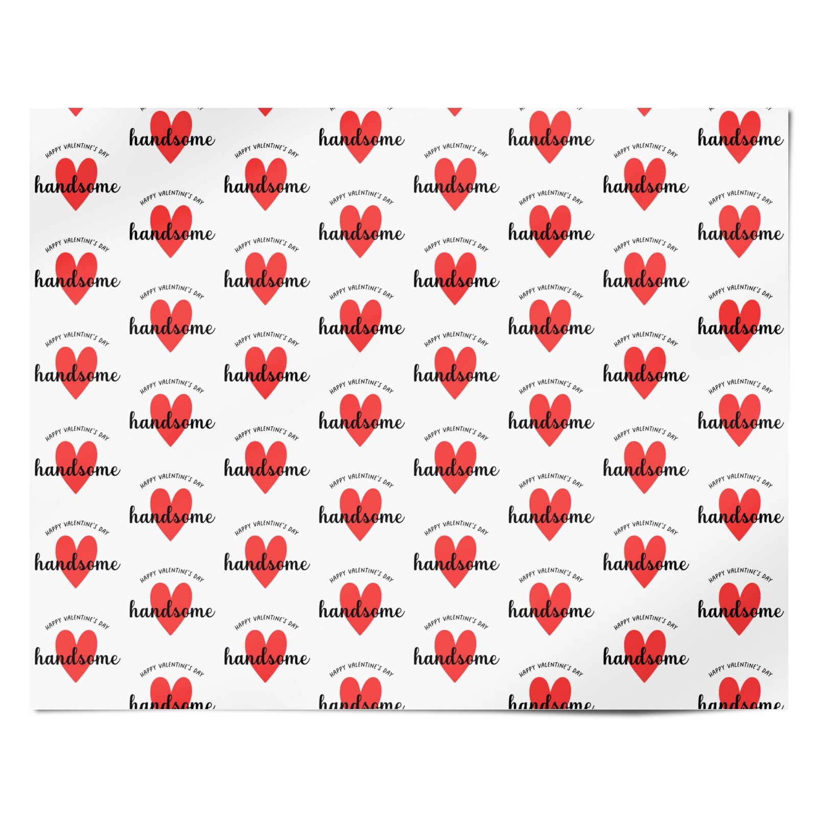 Happy Valentines Day Handsome Personalised Wrapping Paper Alternative