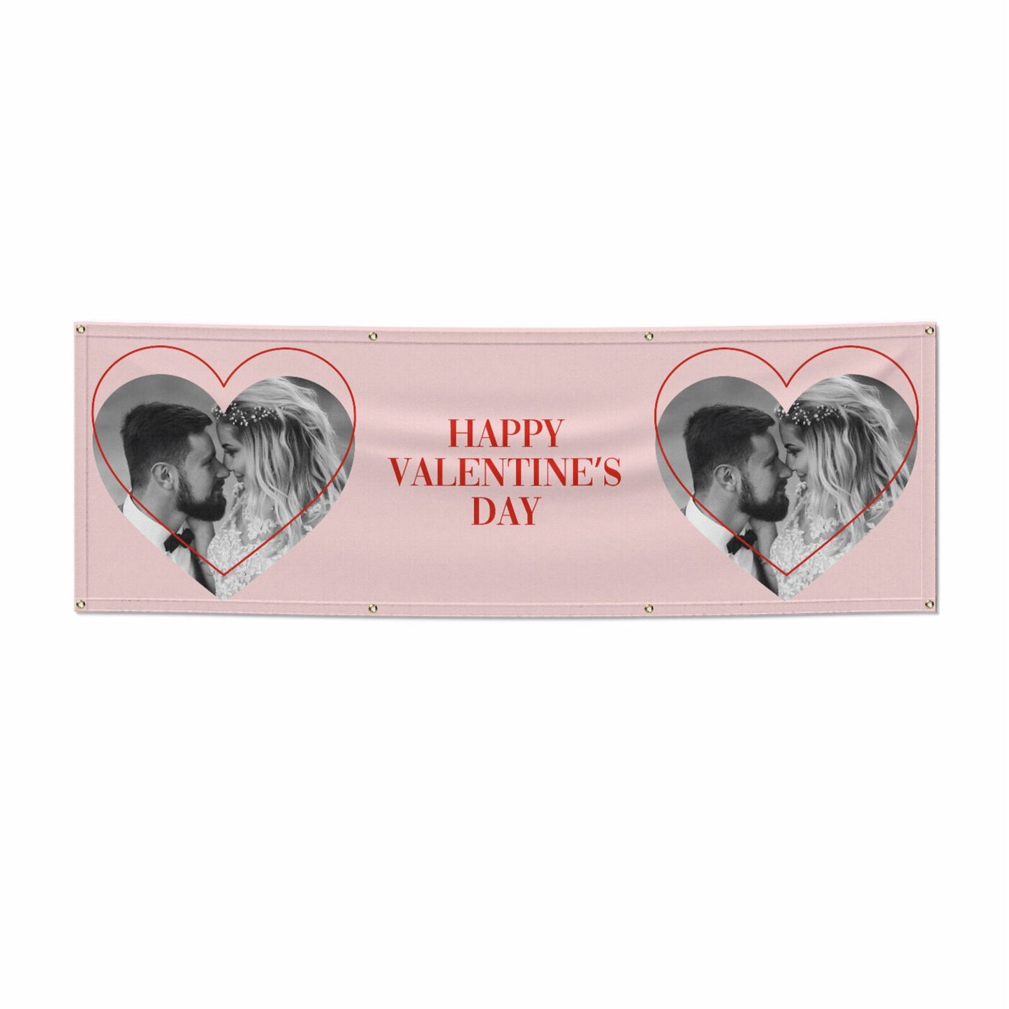 Happy Valentines Day Personalised Photo 6x2 Banner