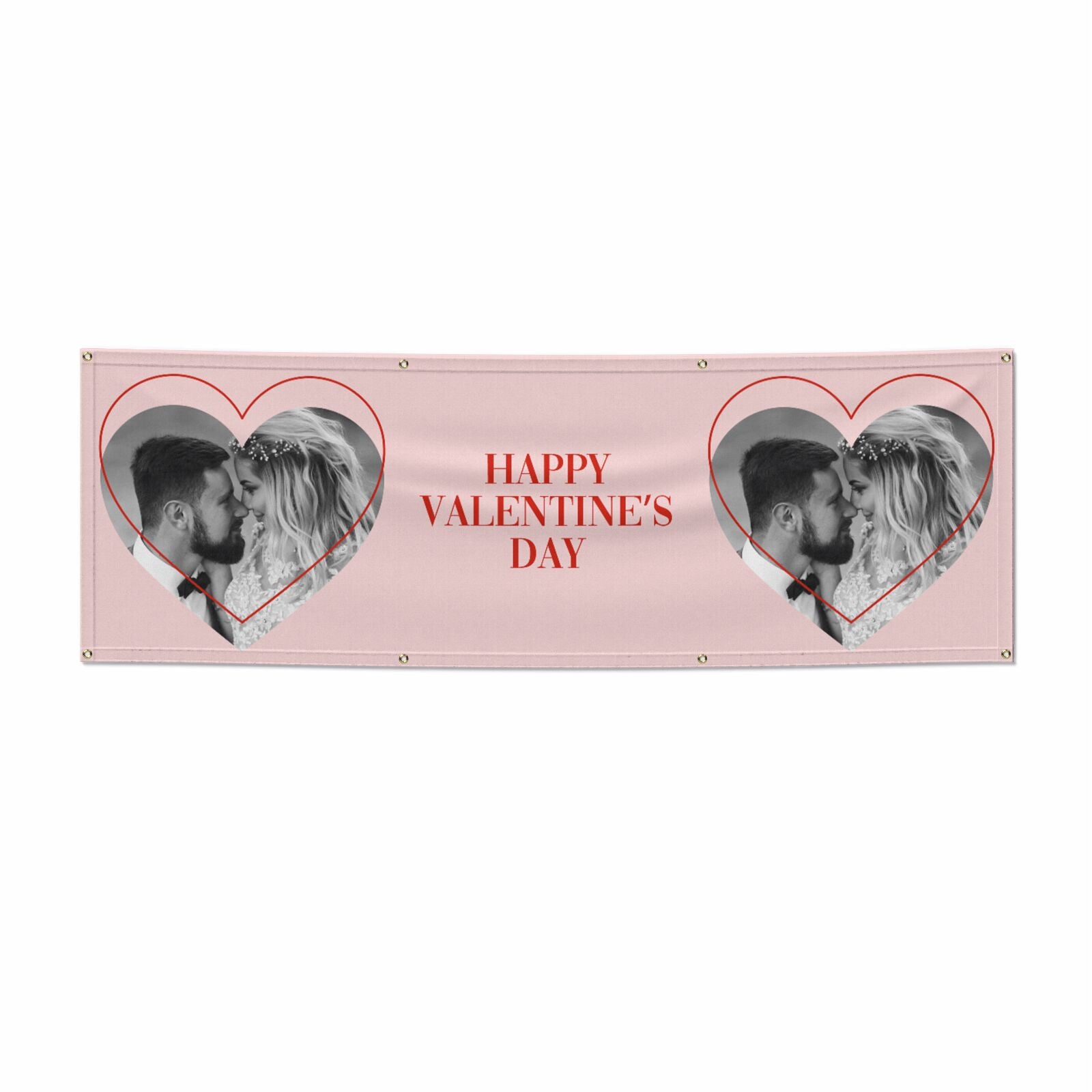 Happy Valentines Day Personalised Photo 6x2 Banner