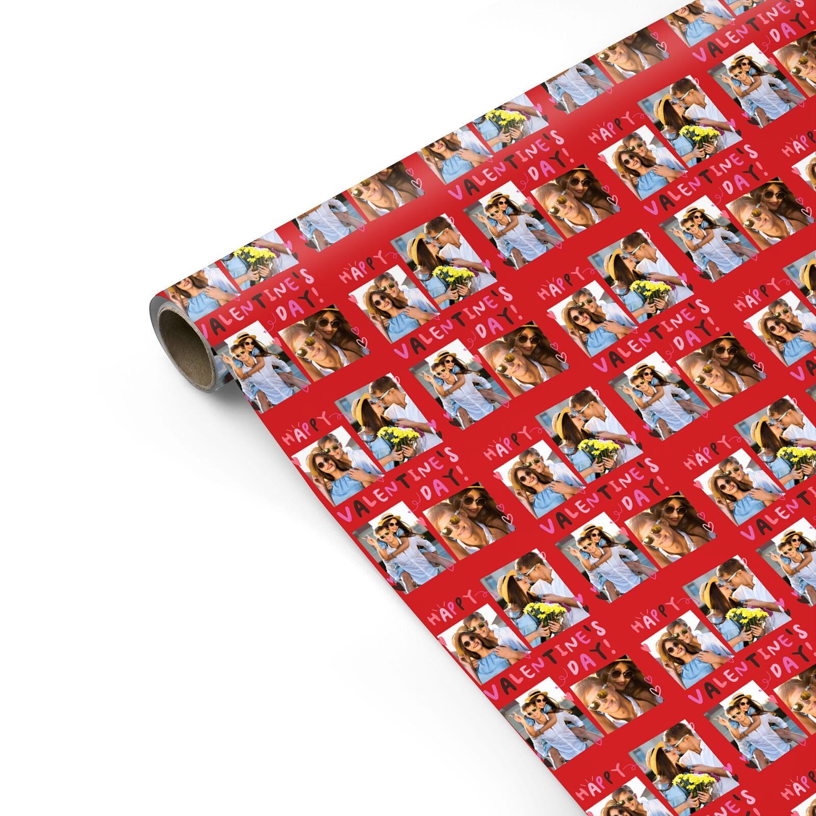 Happy Valentines Day Personalised Photo Collage Love Picture Personalised Gift Wrap