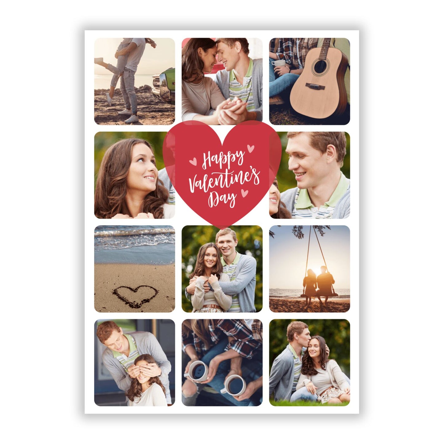 Heartfelt Moments Valentines Day Photo Collage Greetings Card Dyefor — free download