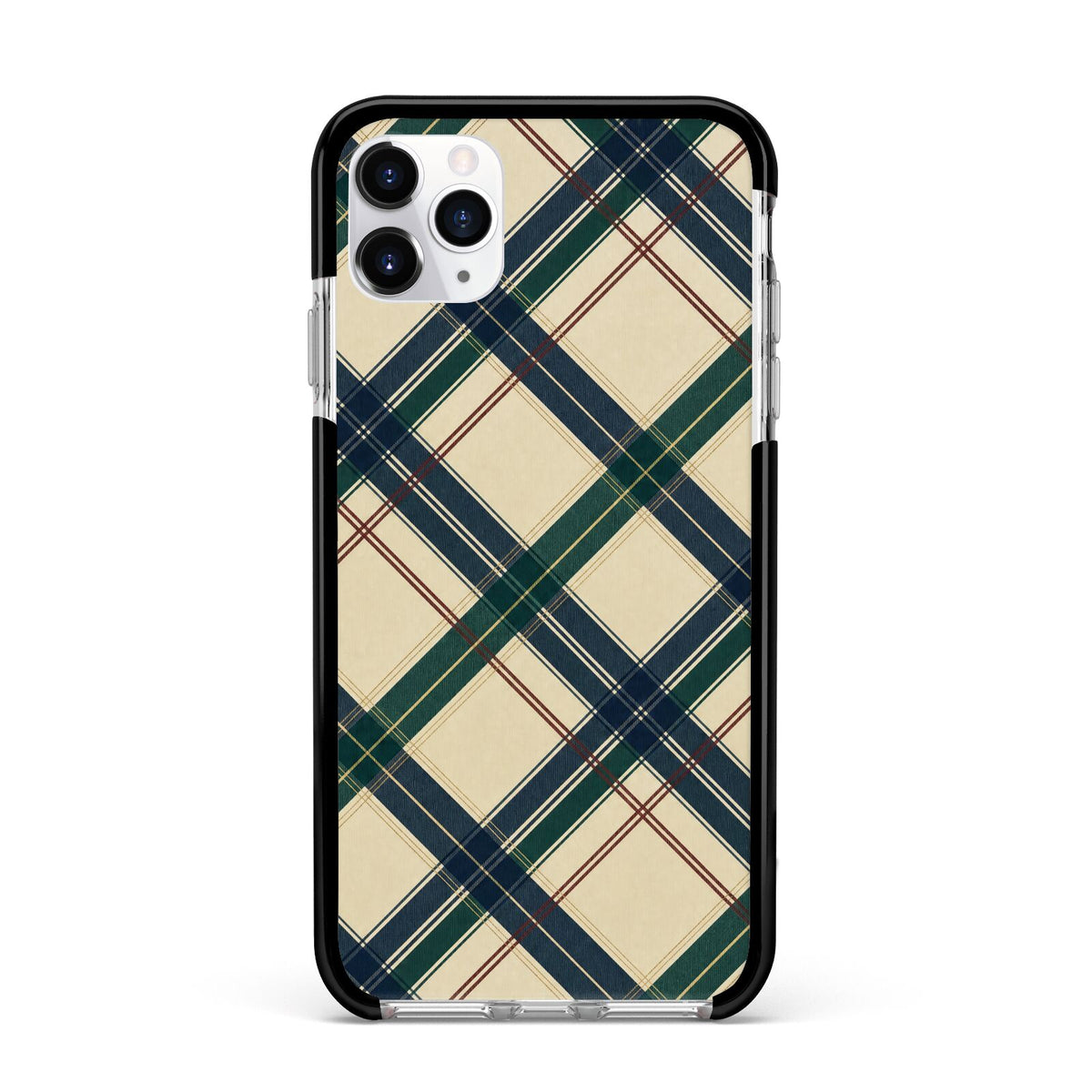Heritage Club Plaid Apple iPhone 11 Pro Max in Silver with Black Impact Case