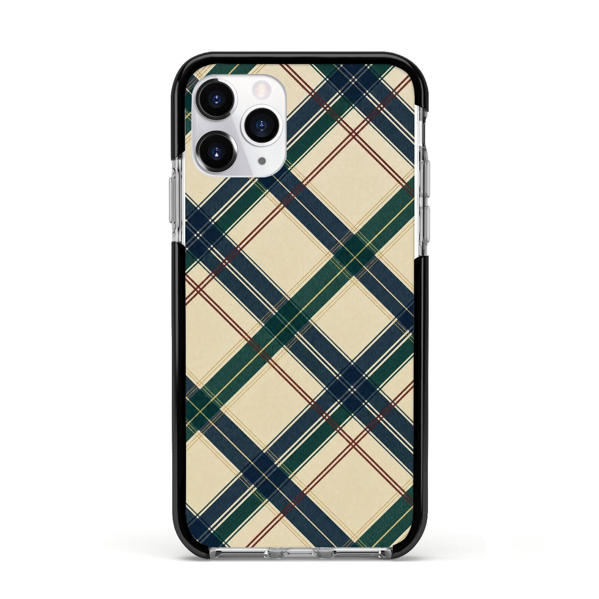 Heritage Club Plaid Apple iPhone 11 Pro in Silver with Black Impact Case