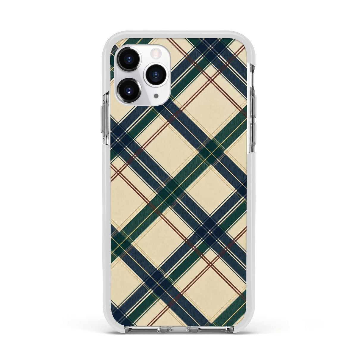 Heritage Club Plaid Apple iPhone 11 Pro in Silver with White Impact Case