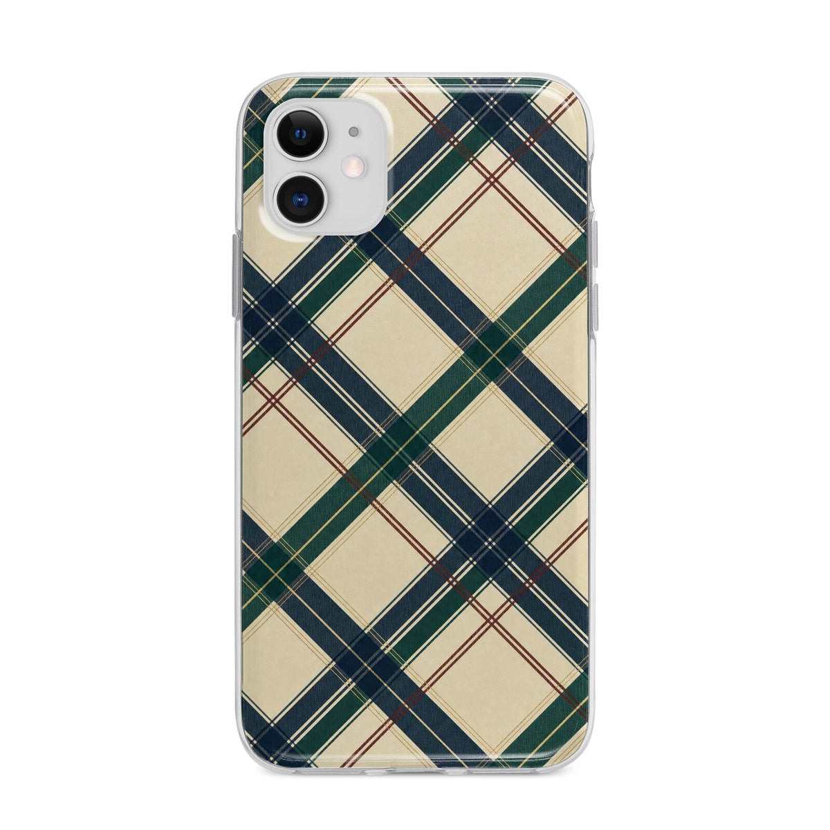 Heritage Club Plaid Apple iPhone 11 in White with Bumper Case