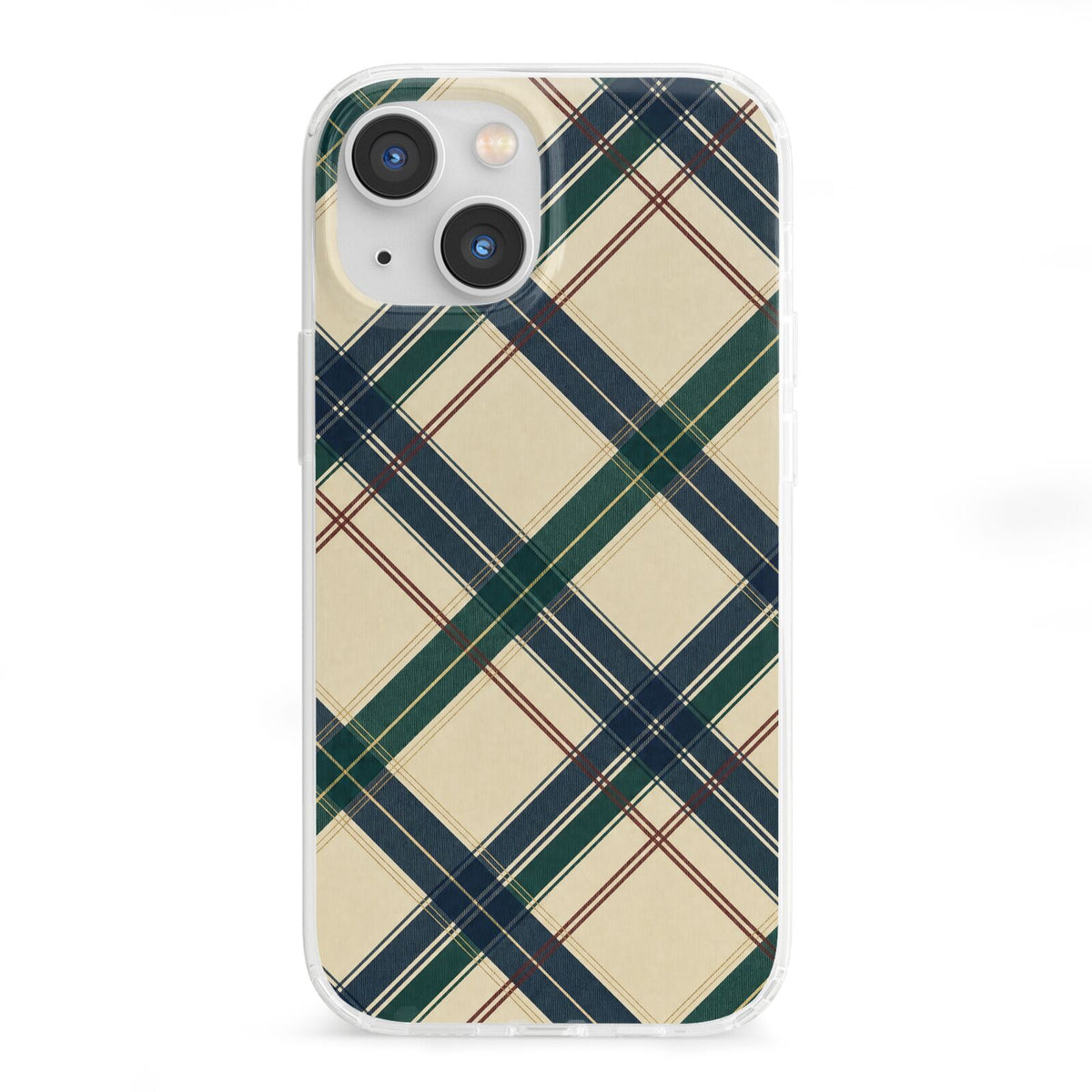 Heritage Club Plaid iPhone 13 Mini Clear Bumper Case