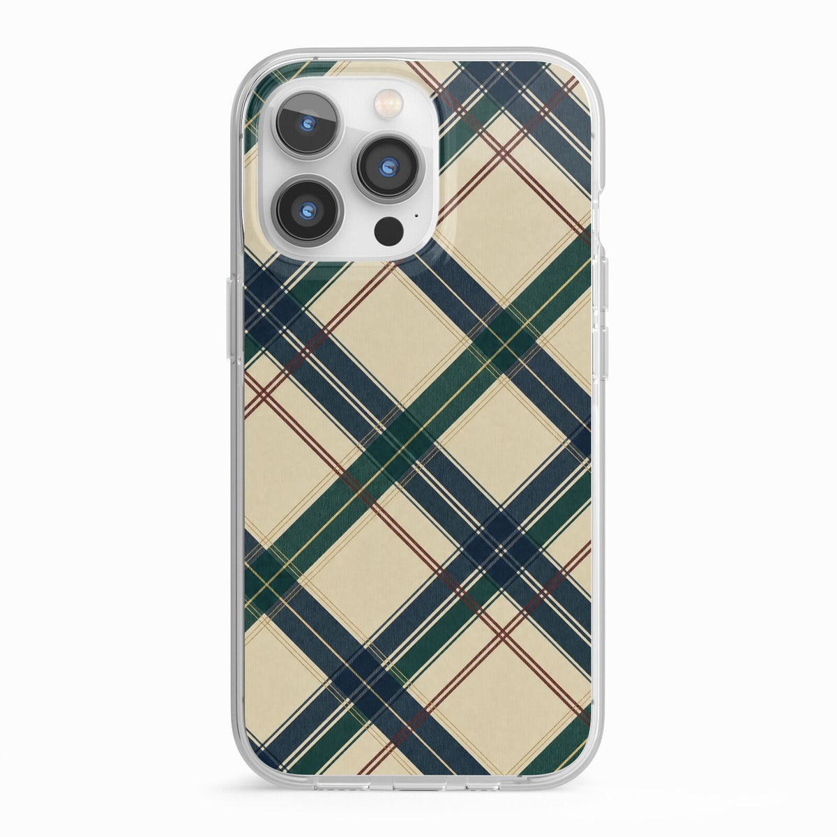 Heritage Club Plaid iPhone 13 Pro TPU Impact Case with White Edges