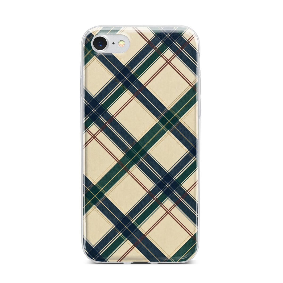 Heritage Club Plaid iPhone 7 Bumper Case on Silver iPhone