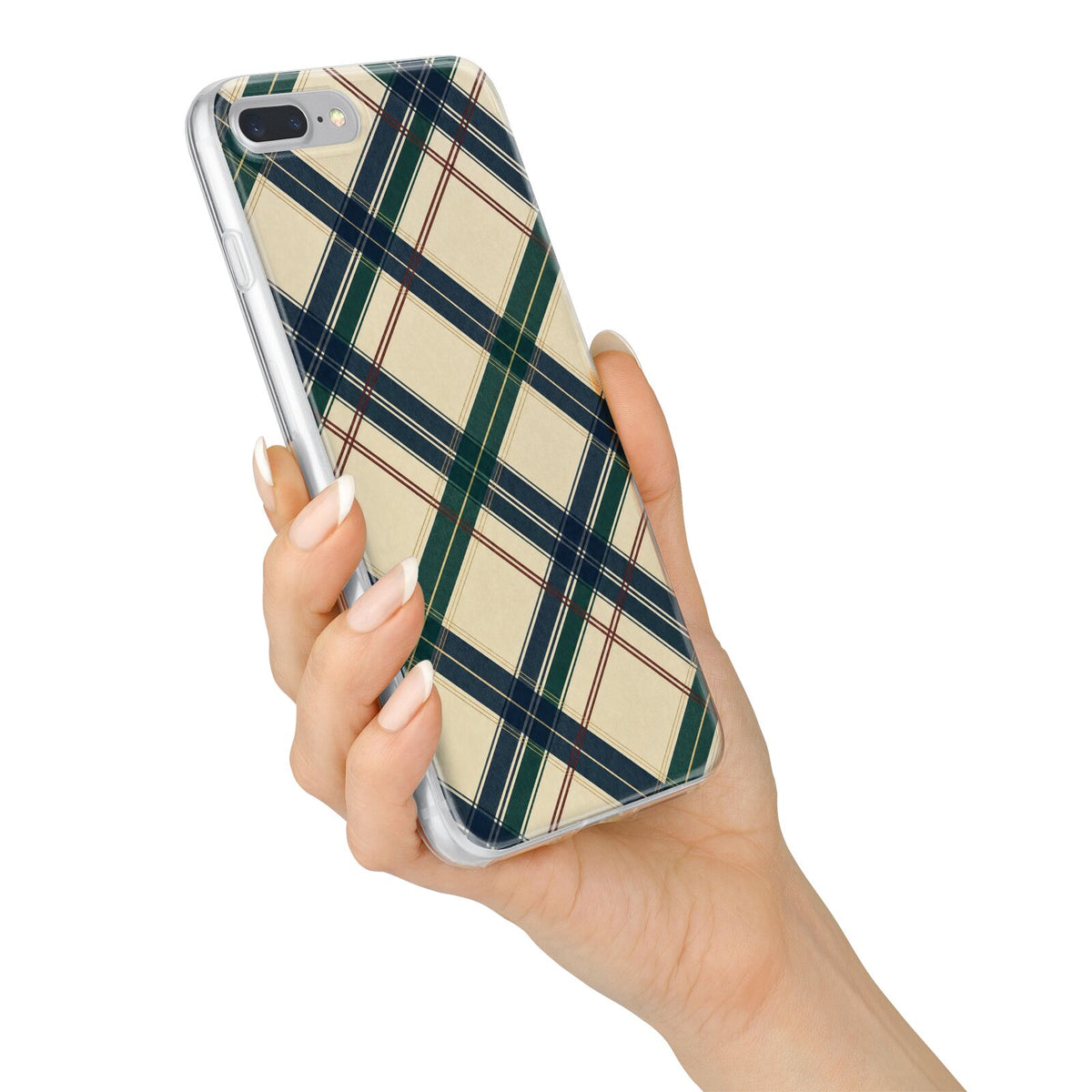 Heritage Club Plaid iPhone 7 Plus Bumper Case on Silver iPhone Alternative Image