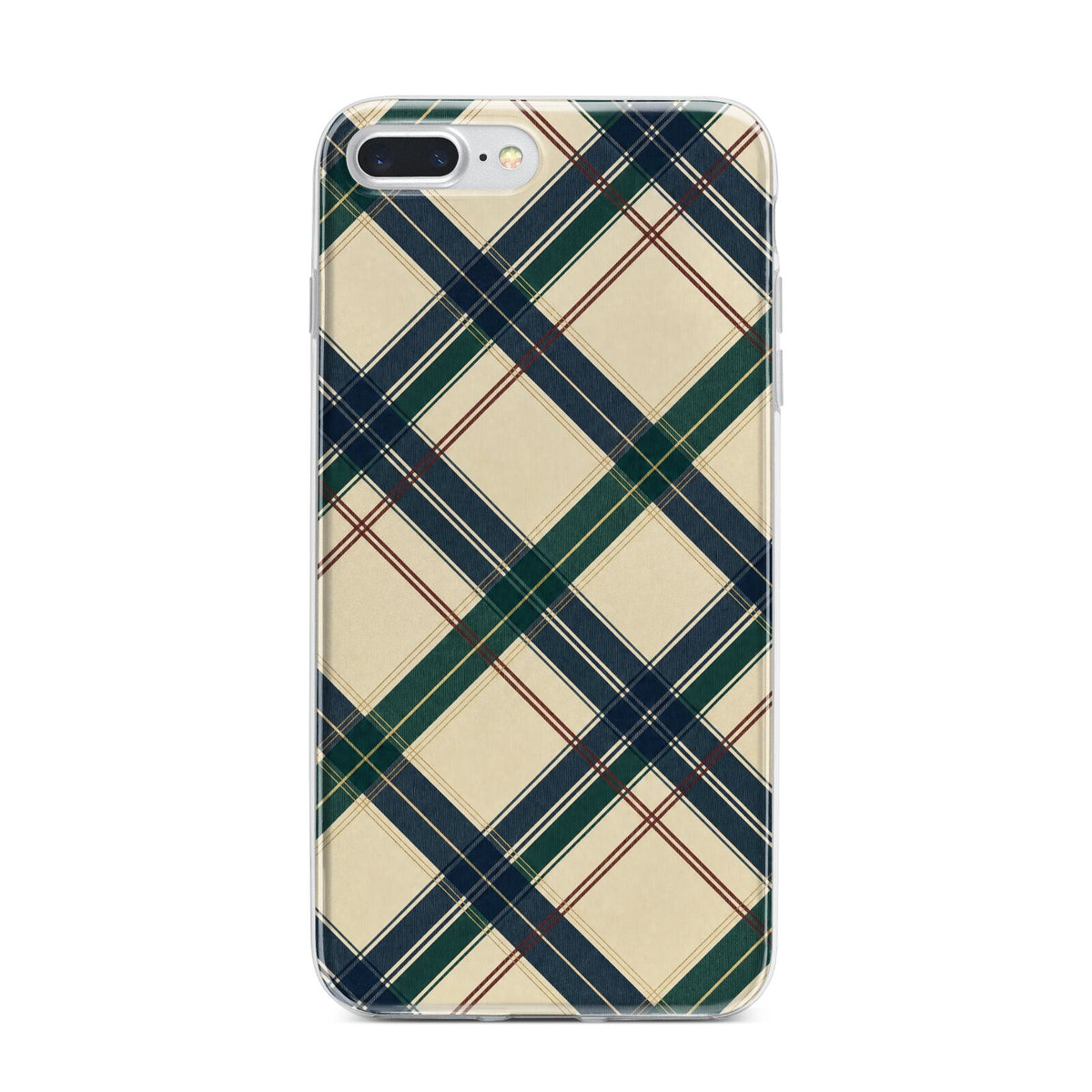 Heritage Club Plaid iPhone 7 Plus Bumper Case on Silver iPhone