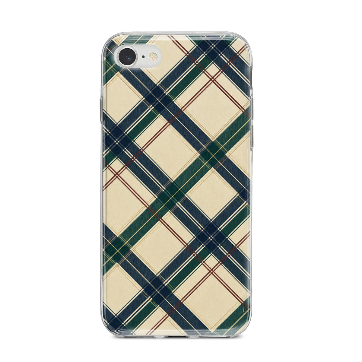 Heritage Club Plaid iPhone 8 Bumper Case on Silver iPhone