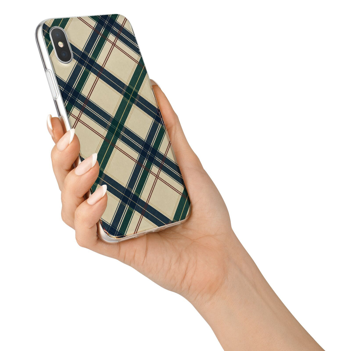 Heritage Club Plaid iPhone X Bumper Case on Silver iPhone Alternative Image 2