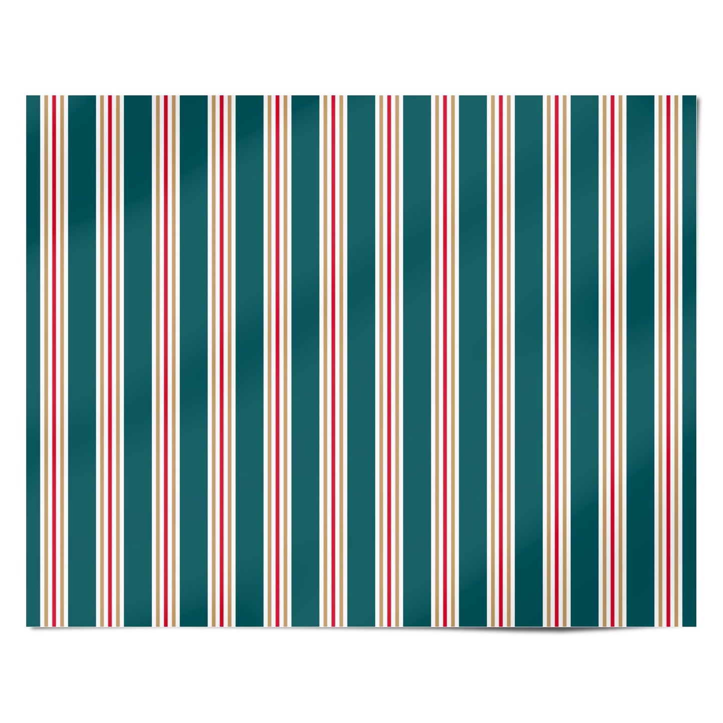 Heritage Stripe Christmas Personalised Wrapping Paper Alternative