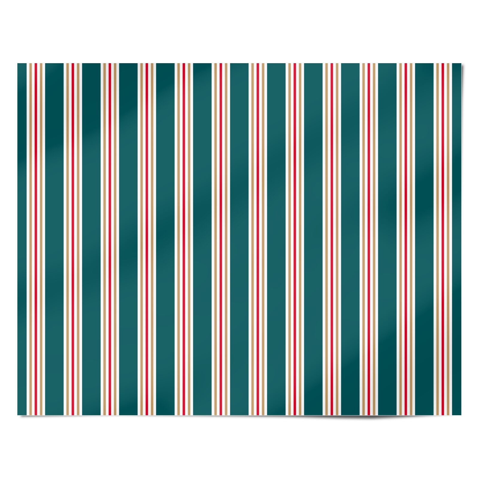 Heritage Stripe Christmas Personalised Wrapping Paper Alternative
