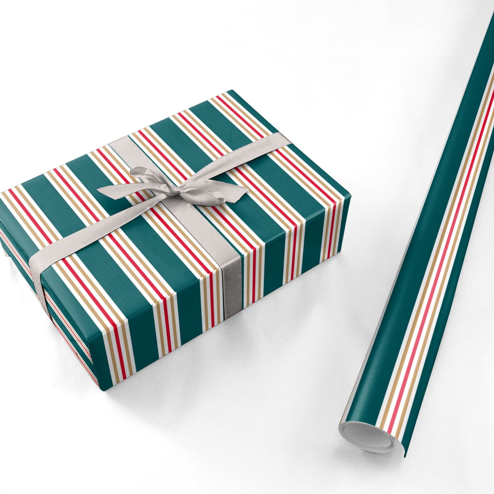 Heritage Stripe Christmas Personalised Wrapping Paper